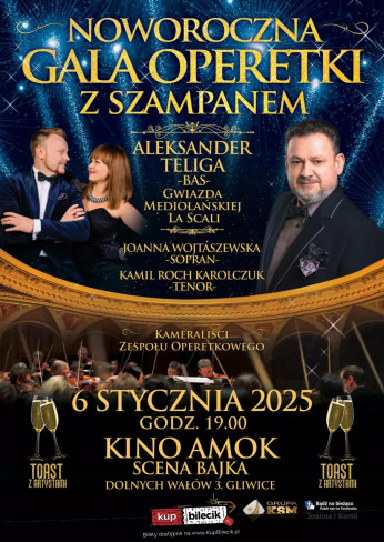 Gliwice Wydarzenie Koncert Noworoczna Gala Operetki z szampanem