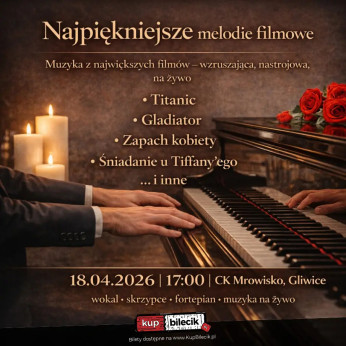 Gliwice Wydarzenie Koncert Najpiękniejsze melodie filmowe - koncert na żywo